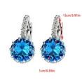 thumbnail image 2 of RLATCR Color Round Cut Created Diamond Earrings Plated Dangle Earrings Drop Earrings for Women, 2 of 2
