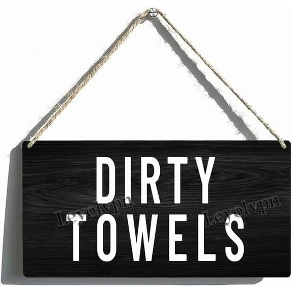 Dirty Towels Sign - Swimming Pool wood Indoor or Outdoor Wall Art, 126 Inches