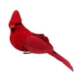 thumbnail image 2 of Mightlink Fake Bird 3D Embedded Eyes Realistic Appearance Hand-crafted Fine Workmanship Unfading Home Decoration Bright Color Red Velvet Foam Artificial Feather Bird for Office, 2 of 7