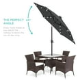 thumbnail image 2 of Best Choice Products 7.5ft Outdoor Solar Patio Umbrella for Deck, Pool w/ Tilt, Crank, LED Lights - Gray, 2 of 7