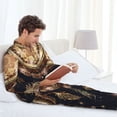 thumbnail image 6 of Lsque Dreamcatcher With Mandala Pattern Long Sleeve Pajama Set for Men - Soft 2-Piece Sleepwear and Loungewear Set with Pockets, Comfy Nightwear-Small, 6 of 7