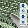 thumbnail image 4 of Hasoo Large Washable Rug 10' x 13' Area Rug for Living Room Modern Simulated Woven Texture Bordered Non-Slip Neutral Indoor Decor Carpet, Green, 4 of 5