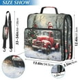 thumbnail image 3 of 3 Ring Zipper Binder with Shoulder Strap Waterproof Trapper Keeper 2 Inch D-Ring 500 Sheets Capacity Christmas Tree Truck Snowman, 3 of 7