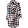 thumbnail image 2 of Women's Concepts Sport Navy Chicago Bears Sienna Plaid Full-Button Long Sleeve Nightshirt, 2 of 3