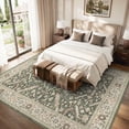 thumbnail image 3 of SIXHOME 6'x9' Area Rugs for Living Room Washable Rugs Carpet Vintage Traditional Rugs for Bedroom Dinning Room Office Soft Non Slip Large Area Rug Retro Home Decor Green, 3 of 7
