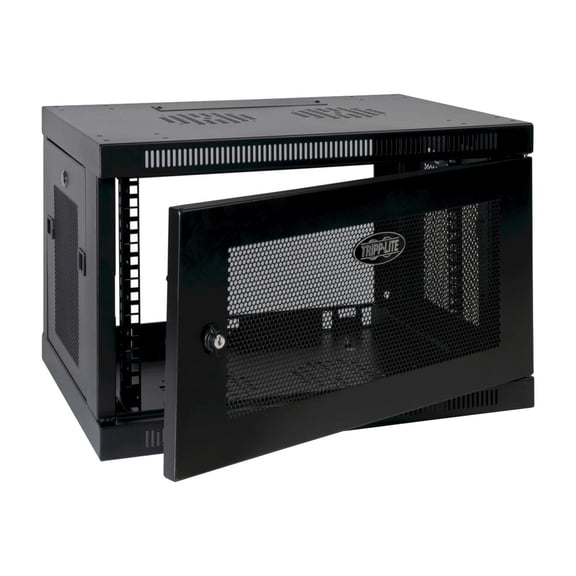 Eaton Tripp Lite Series 9U Wall Mount Rack Enclosure Server Cabinet w/ Door & Side Panels - Rack cabinet - wall mountable - black - 9U - 19"