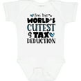 thumbnail image 3 of Inktastic I'm the World's Cutest Tax Deduction Blue Hearts Boys or Girls Baby Bodysuit, 3 of 5