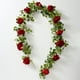 thumbnail image 1 of Hoja de eucalipto rosa enredadera flor artificial rosa hoja de eucalipto enredadera camino de boda Ratán, 1 of 6