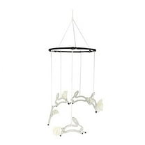 Bunny Rabbit Nursery Mobile for Baby's Room Decoration, Black and White Décor