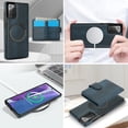thumbnail image 5 of Allytechgroup Detachable Cards Holder Case for Samsung Galaxy Note 20, RFID Blocking 2 In 1 Wallet PU Leather Case with Stand Compatible with Magsafe Shockproof Cover for Galaxy Note 20, Blue, 5 of 5