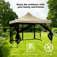thumbnail image 3 of 10x12 Mosquito Netting for Gazebo Canopy, Universal Replacement Mosquito Netting 4-Door Zipper Black 4-Panel Sidewall Curtain (Net Only), 3 of 8
