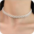 thumbnail image 1 of Colliers pour Femmes Collier de Perles pour Femmes Collier Charme Collier Ras du Cou Collier Perlé Bijoux de Mariage Bal Cadeaux Tendance pour Femmes, 1 of 7