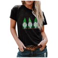 thumbnail image 2 of Babysbule Shirts for Women Casual St. Patrick's Day Graphic Printed Cotton Tops Ladies O-Neck Short Sleeve Blouse, 2 of 6