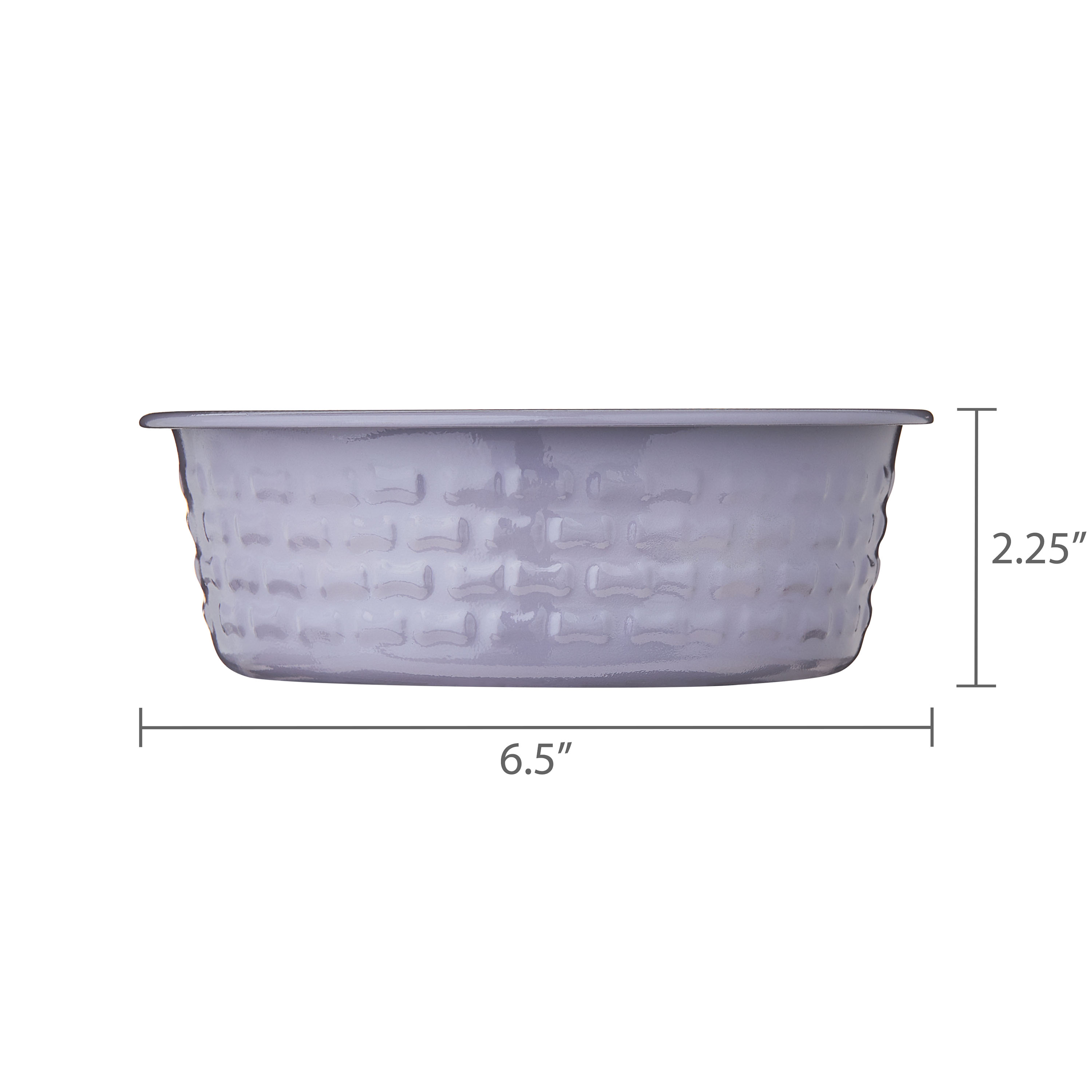 Vibrant Life Medium Stainless Steel Embossed Dog Bowl, Purple Bones