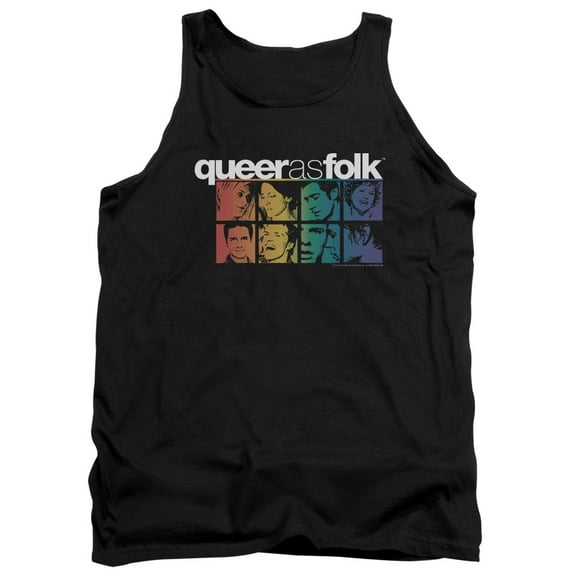 Queer As Folk Cast Adult Tank Top Black
