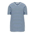 thumbnail image 5 of AherBiu Summer Tops for Women Striped Crewneck Short Sleeve Casual Basic Comfy Top Tees Tshirts Blouse, 5 of 5