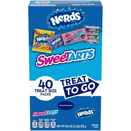SweeTARTS & Nerds Treat Size Assorted Candy Box, 19.6 Oz (40 Count)