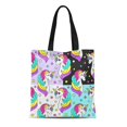 thumbnail image 1 of JSDART Sac en Toile Réutilisable Sac de Courses Motifs Mignons d'Enfants Personnage de Dessin Animé Magic Unicorn Beau Sac, 1 of 1