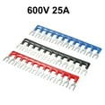 thumbnail image 3 of 6PCS Fork Type 600V 25A 5mm Pitch 12 Position PCB Terminal Strip Jumper Block, 3 of 4