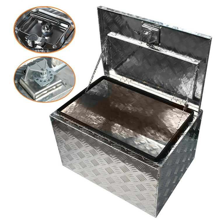 48 Aluminum Storage Box Toolbox w/ Lock & Keys, for Truck Pickup Trailer  Garage Indoor 