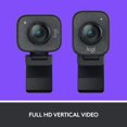 thumbnail image 4 of Logitech StreamCam 1080P HD 60fps Caméra Web de Diffusion Full HD avec USB-C et Microphone Intégré pour Diffusion en Direct et Création de Contenu - Graphite - 960-001280 (Remis à Neuf), 4 of 7