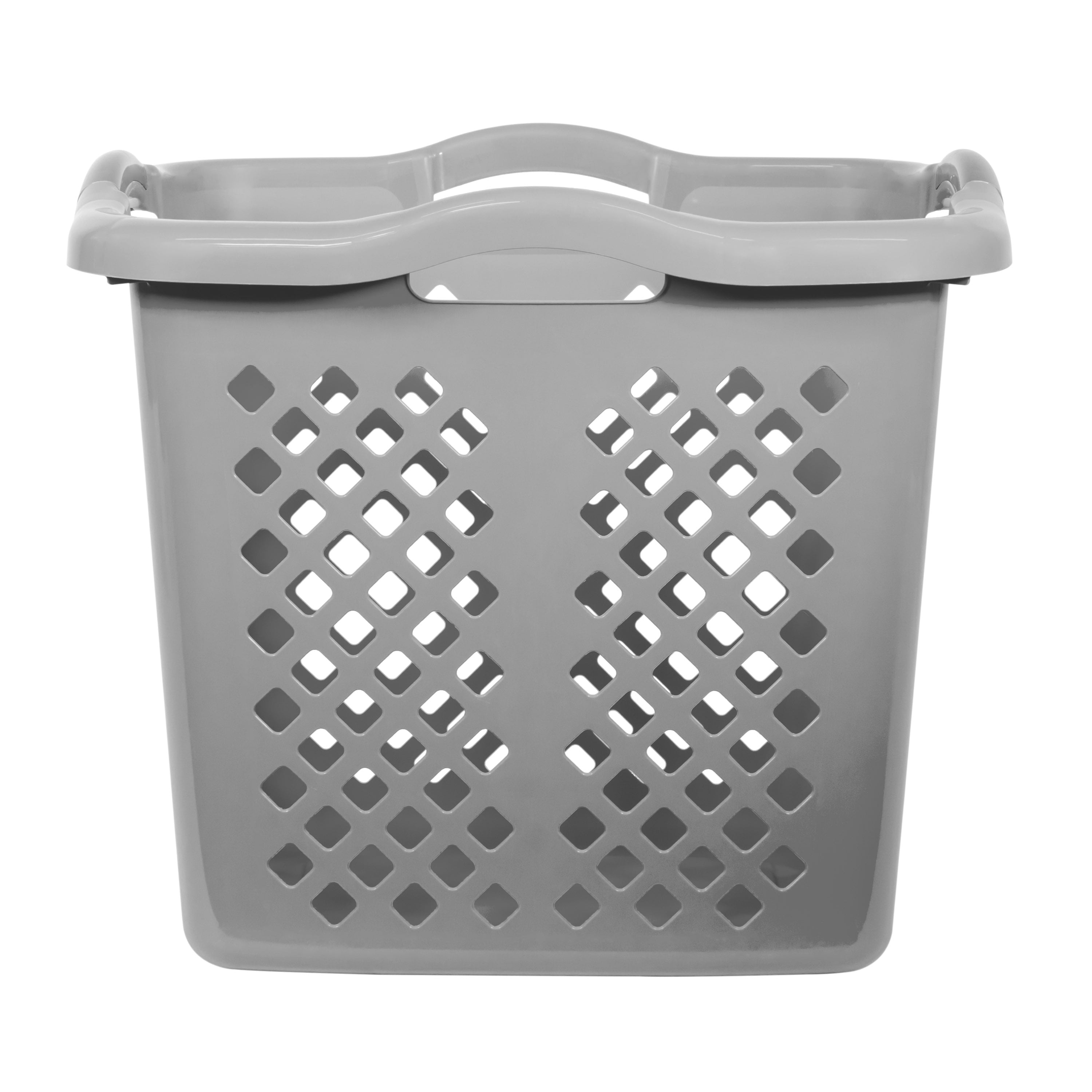 Home Logic 2 Bushel Lamper Plastic Laundry Basket, Gray