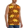 thumbnail image 2 of Bixox Men's Dinosaurs and Leaves Printed Shirt Sleeveless Fitness Tank Top-3X-Large, 2 of 7