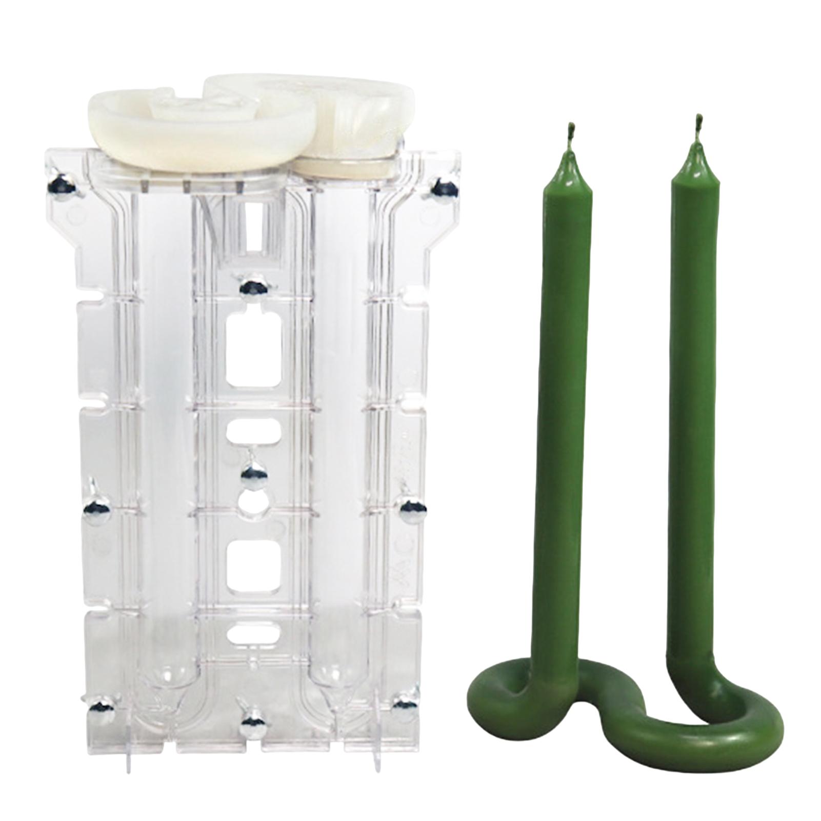 Taper Candle Mold SShaped Base DoubleRod Wax Candle Molds Long