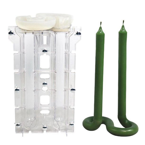 Taper Candle Mold SShaped Base DoubleRod Wax Candle Molds Long