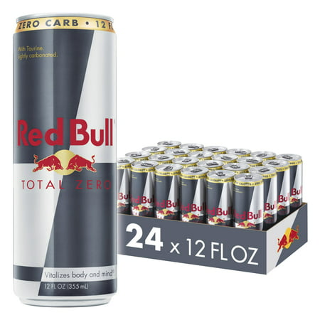(24 Cans) Red Bull Energy Drink, Total Zero, 12 Fl