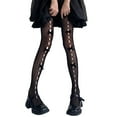 thumbnail image 2 of Women's Lolita Tights with Bows Gothic Lace Mesh Halloween Stockings, 2 of 4