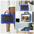 thumbnail image 6 of SaniMore for Lenovo Tab M9 9" Tablet 2023 (Model TB-310FU) Back Case with 360° Rotating Kickstand Holder Screen Protector Tri-layer Heavy Duty Drop-resistant Shockproof Cover, Black+Blue, 6 of 11