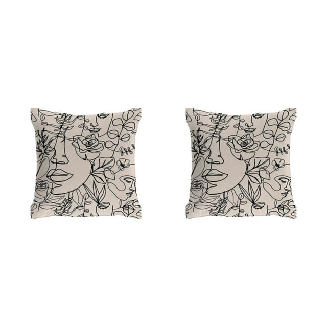 Baohd Home Decoration With Cushion Cover Easy To Clean And Soft Soft Durable Polyester Throw Pillows Cover Pillow Cover W0134-2 2Set