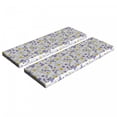 thumbnail image 1 of Floral Bench Cushion Set of 2, Blossoming Chamomile Wild Flower Summer Background Spring Natural Pattern, Standard Size Foam Pad and Decorative Cover, White Yellow Purple, by Ambesonne, 1 of 4