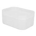 thumbnail image 3 of Caja De Almacenamiento De Escritorio, Caja De Almacenamiento Ordenada No Tóxica Insípida Limpia Para Dormitorio EOTVIA Rejilla pequeña blanca 6, 3 of 8
