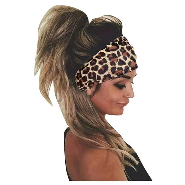 Chaolei Wide Bandana headbands for Women Boho Headbands Knot Hair Scarf Bands Stretch Floral Printed Non Slip Yoga Daily for Women and - Walmart.com