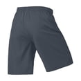 thumbnail image 5 of Men's Elastic Waist Zippered Pocket Training Shorts, Fitness Gym Shorts, Athletic Workout Shorts, Polyester Quick Dry & Breathable, For Running, Jogging, Sports, Summer | JASKFLY,Dark Gray XL, 5 of 9