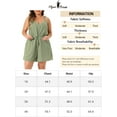 thumbnail image 6 of DARING DIVA Women's Plus Polka Dots Cami Romper Jumpsuit Green 4X, 6 of 6