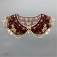 thumbnail image 4 of Lace Floral Collar Elegant Sweet Girl False Collar Detachable for Lady Delicate Embroidery Collar Floral Pattern, 4 of 4