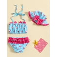 Wassery Baby Girls Swimsuits 3 Piece Bikini Set 6 12 18 24 Months Infant Girl Summer Swimwear
