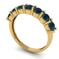 thumbnail image 2 of 1.05 ct Brilliant Round Cut Natural London Blue Topaz 18K Yellow Gold Stackable Band SZ 4.25, 2 of 6