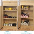 thumbnail image 4 of 10 Pack Adjustable Shoe Rack, Stack Shoes, Shoe Organizer, Space Saving Shoe Rack Holder (Black), 4 of 5