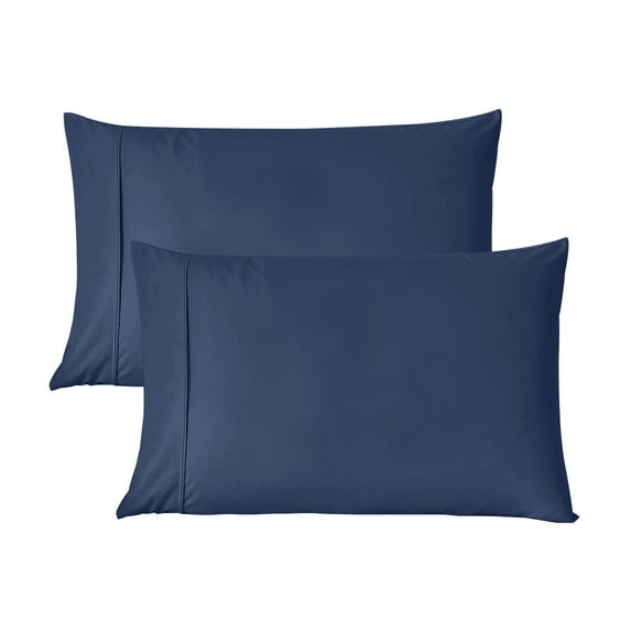 JML Brushed Microfiber Pillowcases King Set of 2, Soft and Cozy, Wrinkle, Fade, Stain Resistant,20"x 40",Navy