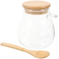 thumbnail image 1 of Glass Storage Jar with Sealed Lid Clear Glass Food Storage Canister Tea Coffee Jar with Spoon, 1 of 8