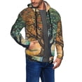 thumbnail image 2 of Kdxio Seasonal Tree Reflection Print Men Hoodies Casual Hoodies for Men with Zip Pockets Full Zip Long Sleeve Sweatshirt Sports Hooded Jacket-X-Large, 2 of 5