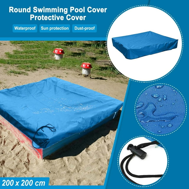 Portable Sunshade and Protective Pool Cover for Children's Sandpit Swimming Play in Patio Garden