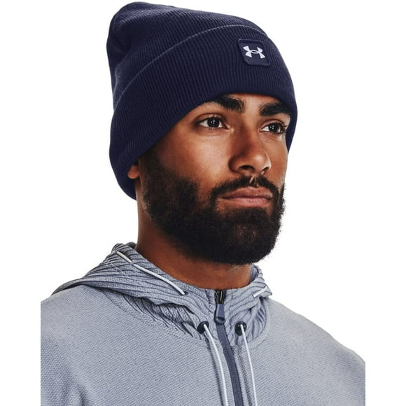 Gorro Under Armour con puños para entretiempo para hombre, color blanco marino