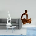 thumbnail image 2 of Estatua abstracta de pensador de fuego humano, figura de llama de resina, escultura moderna, adorno artesanal de escritorio, colección de arte versáti, 2 of 8