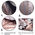 thumbnail image 3 of Designart "Rosy Gilded Foliage Blend I" Floral Metal Wall Art Set, 3 of 5