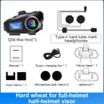 thumbnail image 2 of Auriculares Intercomunicador inalámbrico para motocicleta Q58 Max con cancelación de ruido para 2 conductores que hablan al mismo tiempo dentro de 500M, 2 of 8